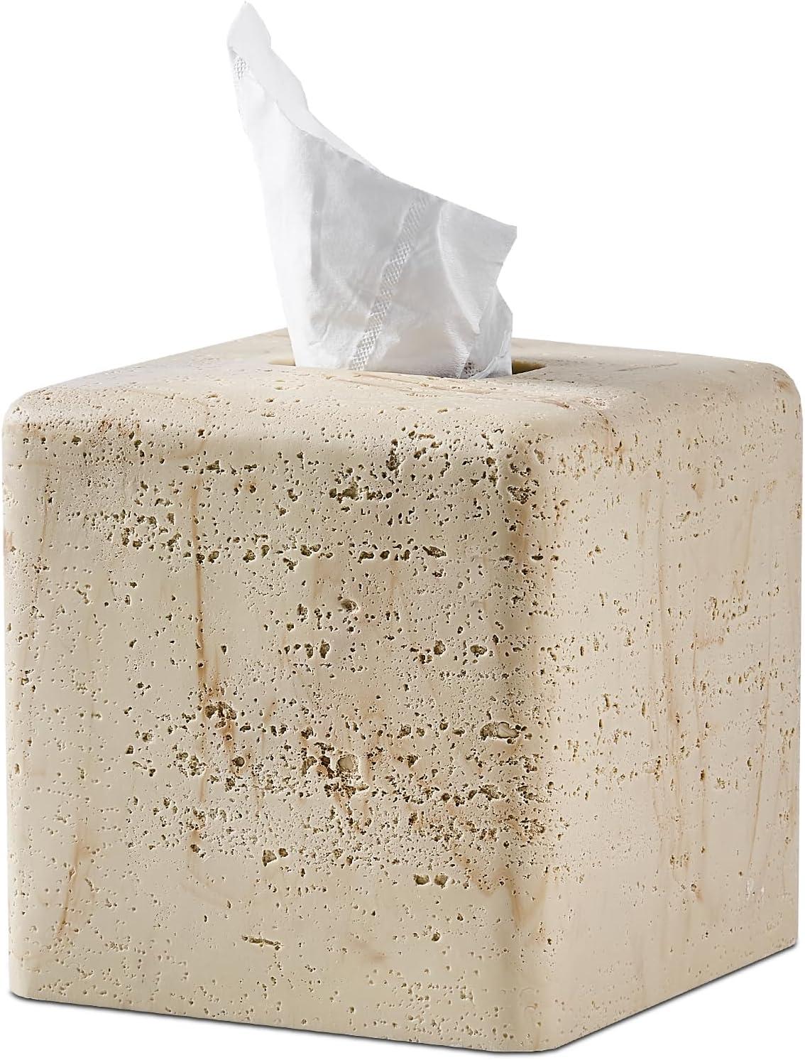 Travertine Tissue Box